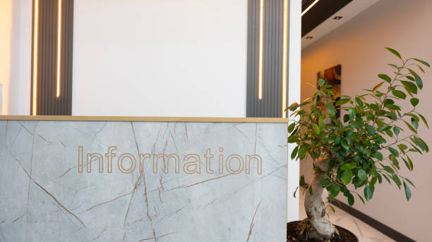istock Modern and stylish information desk 1924309777