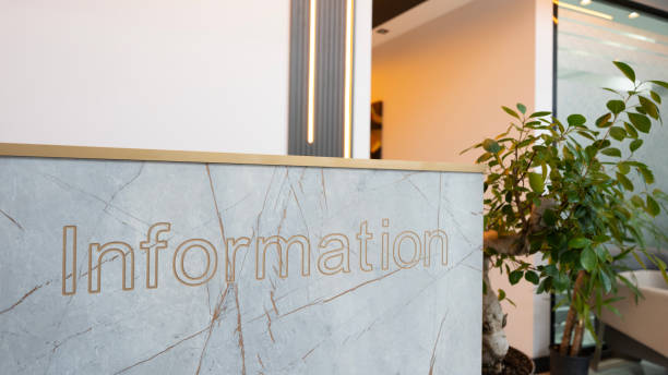 istock Modern and stylish information desk 1924310285