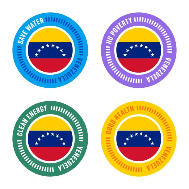 Vector illustration of Venezuela Sustainable Development Policy