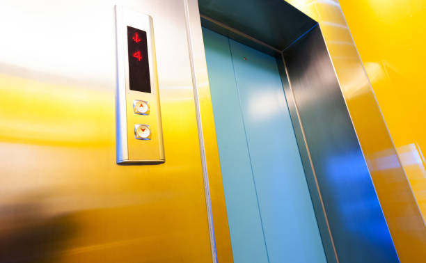 istock Lift with buttons in modern building 1924375498