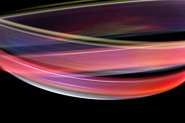 Free Stock Photo of Abstract colorful light trails on black background ...