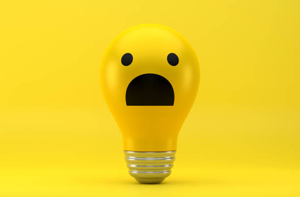 istock Light Bulb And Unhappy Emoji 1924393632