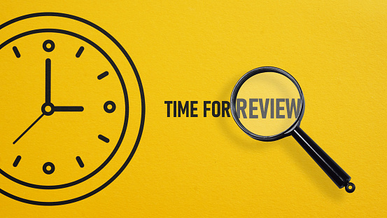 Time For Review is shown using a text