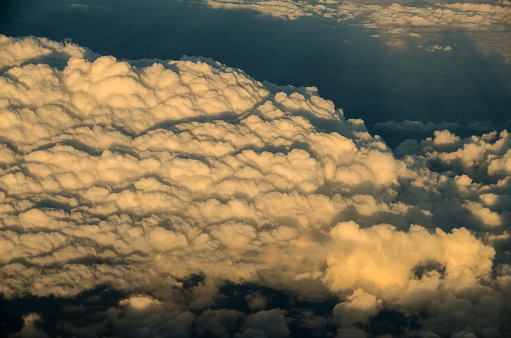 Flying Above the Clouds View from an Airplane