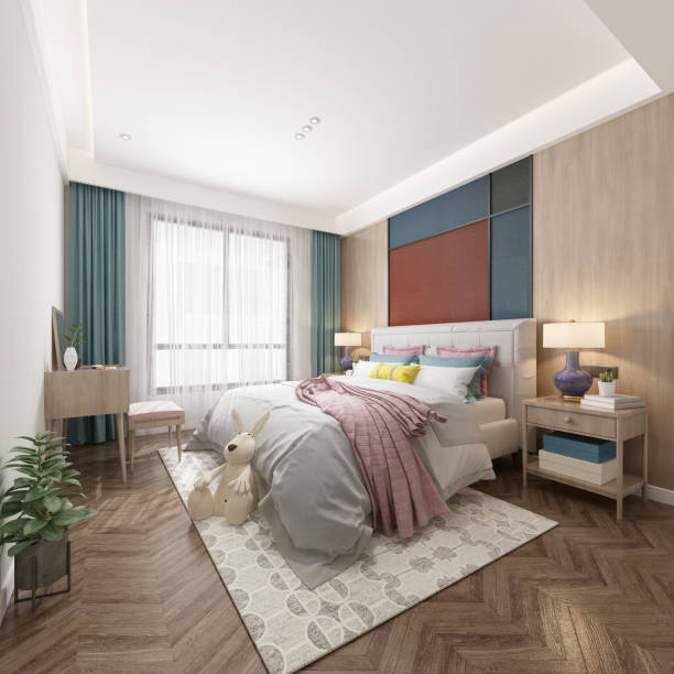 istock 3d render of modern bedroom 1924411087