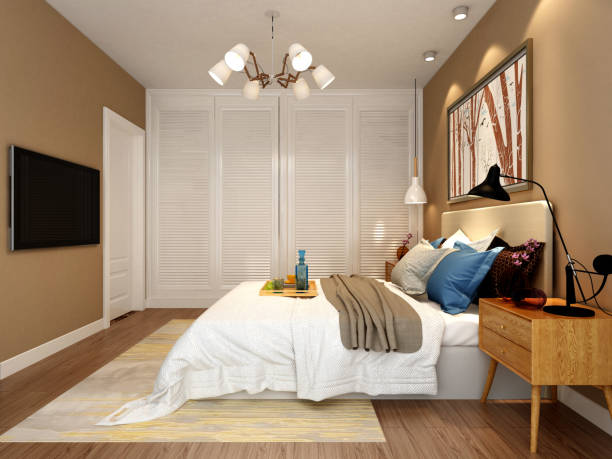 istock 3d render of modern bedroom 1924413222