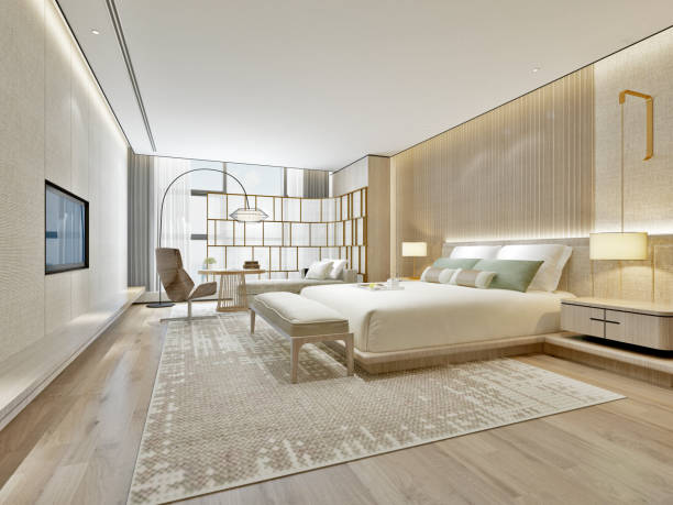 istock 3d render of modern bedroom 1924428136
