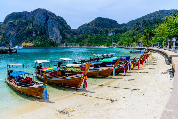 istock Phi Phi island pier Krabi province Thailand. Phuket and Krabi travel image concept. 1924440197