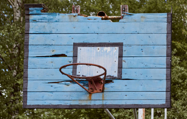 Free picture: Hurricane wind damage destroyed basketball court