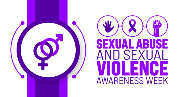 istock February is Sexual abuse and sexual violence awareness week background template. Holiday concept. background, banner, placard, card, and poster design template with text inscription and standard color 1924467840