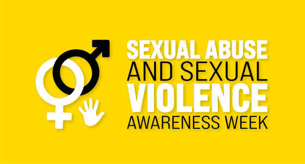 istock February is Sexual abuse and sexual violence awareness week background template. Holiday concept. background, banner, placard, card, and poster design template with text inscription and standard color 1924468887