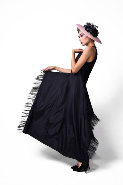 istock Photomodel in black dress. 1924471044