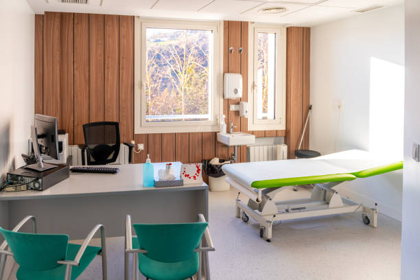 istock Empty space of a hospital consultation room 1924488320