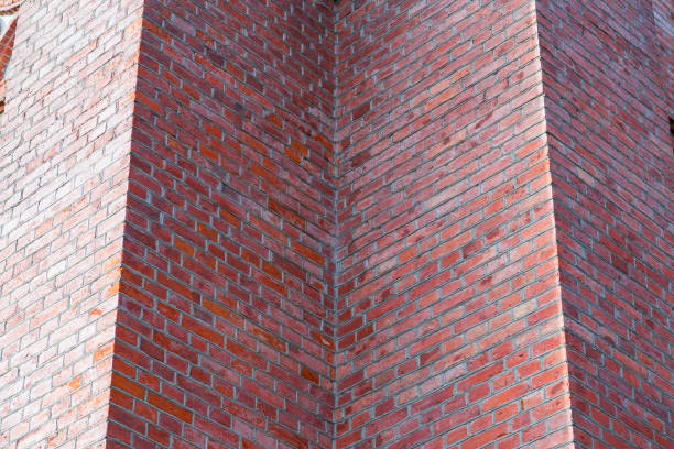 istock Fragment red brick wall catholic church background. 1924501207
