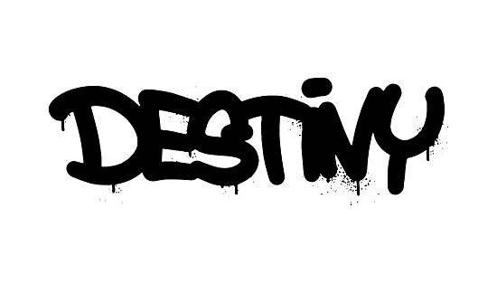 Destiny graffiti airbrush spraypaint typography