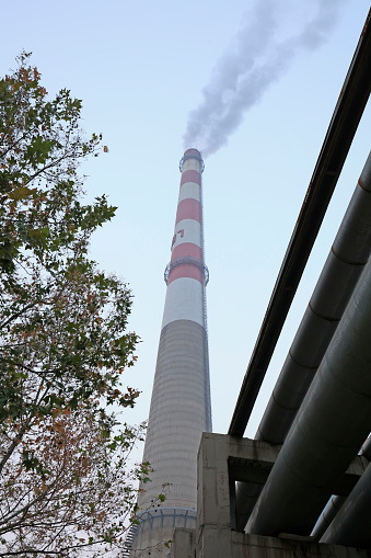 chimney in a factory