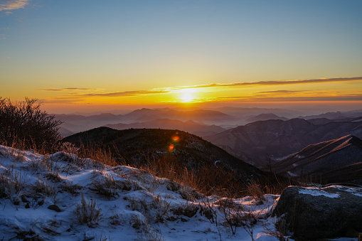 Sunrise on mountain