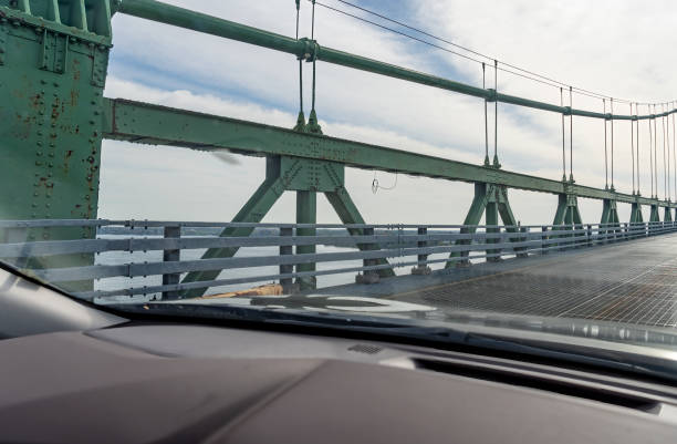 The Ogdensburg Prescott Bridge over the St Lawrence River, this is heading south to USA from Canada.