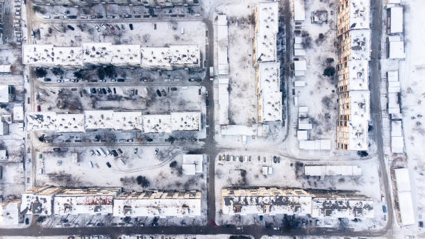 istock Aerial view of Eastern European residential complex 1924574433