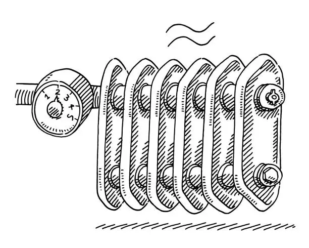 Vector illustration of Heating Element Drawing