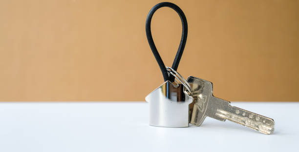 istock Keyring looks like the house. The key. 1924601469