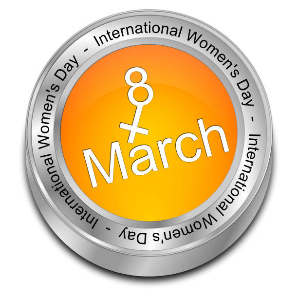 istock International Women's Day Button - 8 March - 3D illustration 1924644799