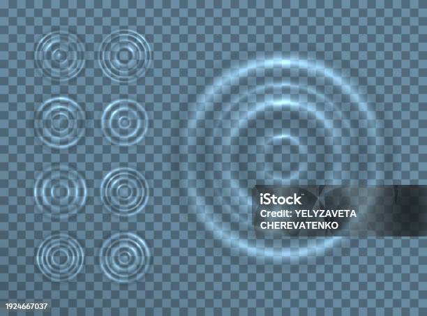 Circle Ripple Texture Realistic Splashes Water Circle Ripple Water Stock Illustration ...