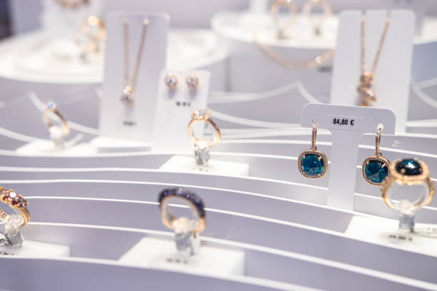 istock Gold jewelry with sparkling stones. 1924676788