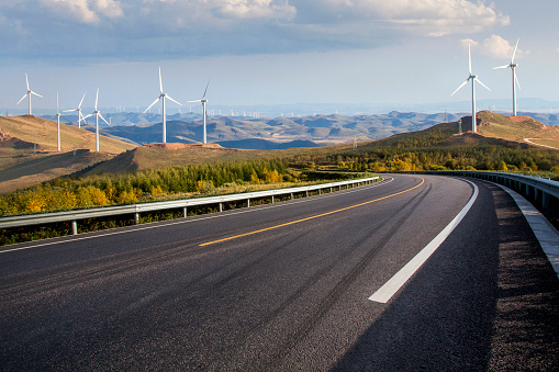 Wind Turbine and road