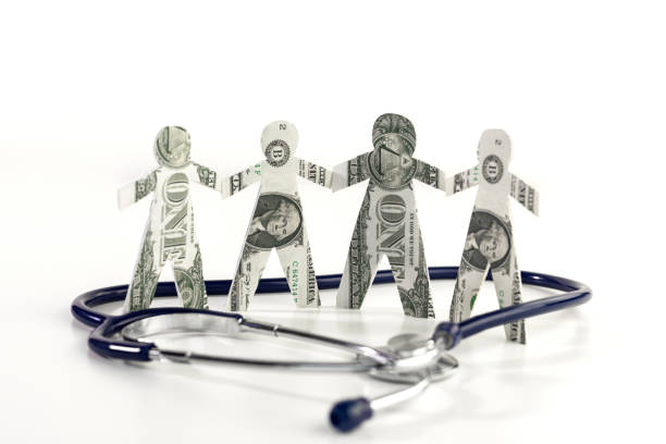 Stethoscope and dollar people chain.