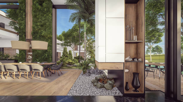 istock 3d rendering of expensive cozy interior with green walls in night 1924779450