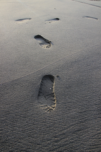 Footprint on the beach