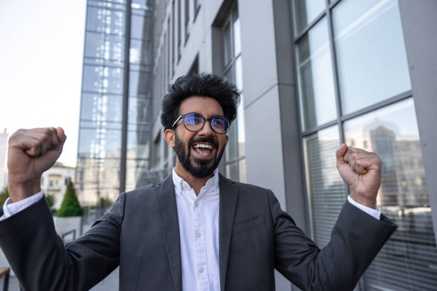 istock Young hindu businessman feeling excited and happy 1924835528