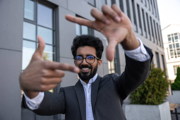 istock Smiling businessman looking happy and enjoyed 1924836085
