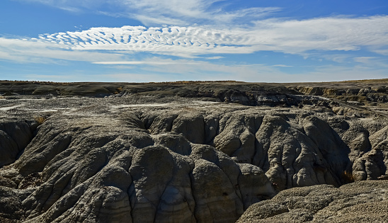 Weird sandstone formations created by erosion at Ah-Shi-Sle-Pah Wilderness Study Area in San Juan County near the city of Farmington, New Mexico.