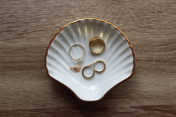 istock Ring Dish and Gold Jewelry 1924903709