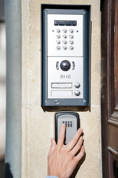 istock unlock safe with password to save the key. home security to protect the housing 1924937802