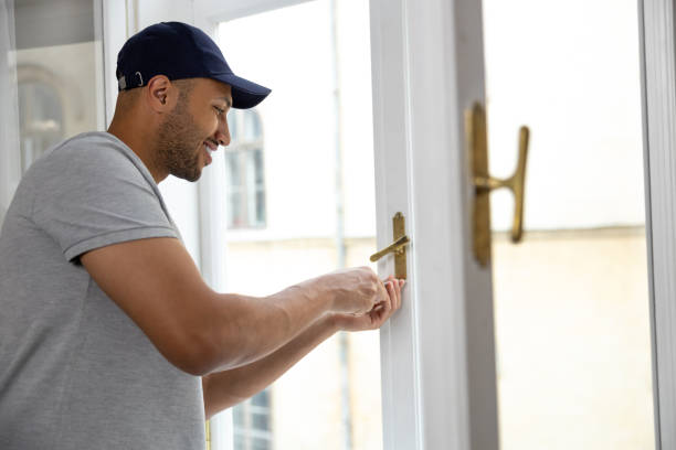 istock Adult man fixing window at home doing work about the house. 1924941555