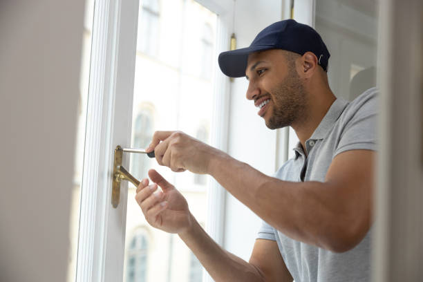 istock Adult man fixing window at home doing work about the house. 1924941574