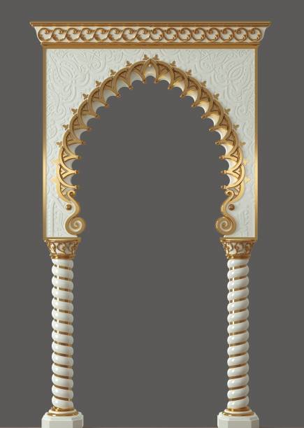 istock Ornamental carved arch in Indian or Arabic style 1924945323