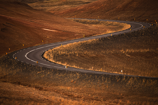 winding road in Iceland