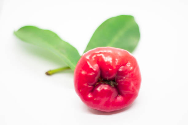 Rose apple, tropical fruit isolated on white background.