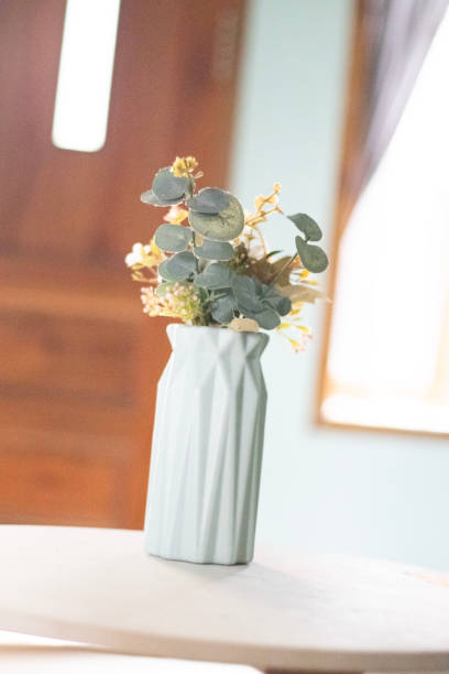 istock decorative plastic flower pots inside the house on the table 1924990156