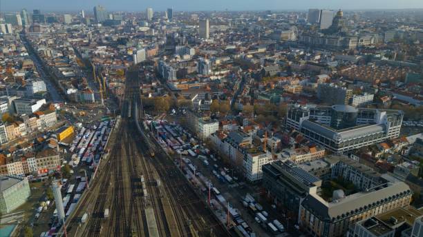 istock Aerial view of Brussels in Belgium 1924991707
