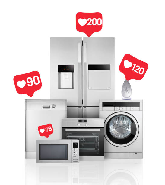 Liking stainless steel home appliance set on social media