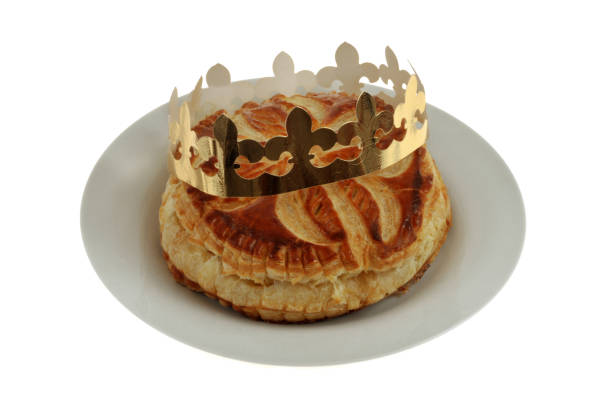 istock Galette des rois on plate isolated 1925026702