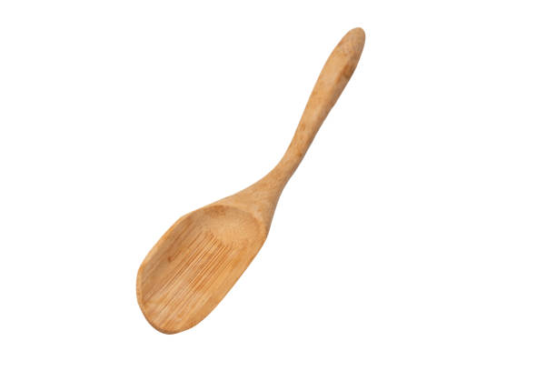 istock Wooden spatula for spices, tea isolated on a white background. 1925046219