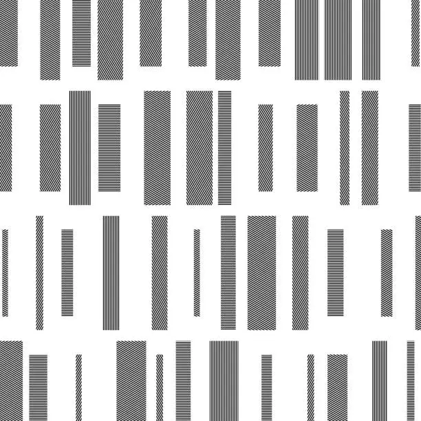 Vector illustration of Grayscale rectangles in different size in rows