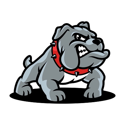 BULLDOG ANGRY MASCOT LOGO DESIGN