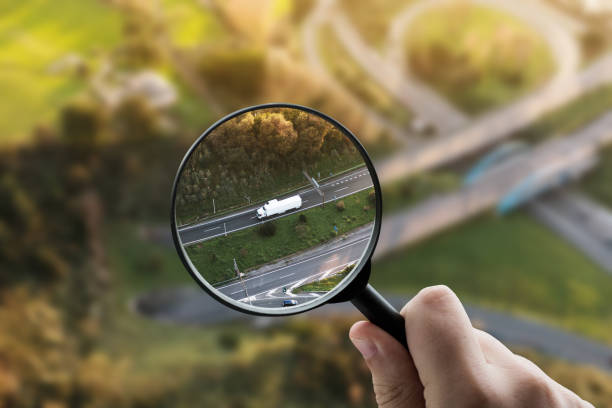 istock Focusing on a truck on a highway 1925089685